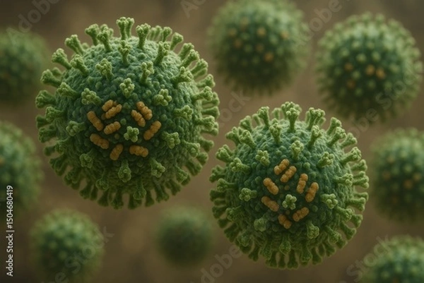 Fototapeta close up of virus