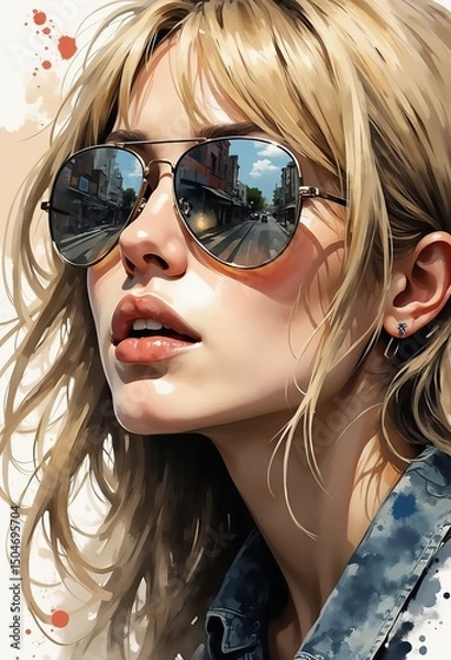 Fototapeta Video Game cover art, artistic look for game concept, action and adventure games.