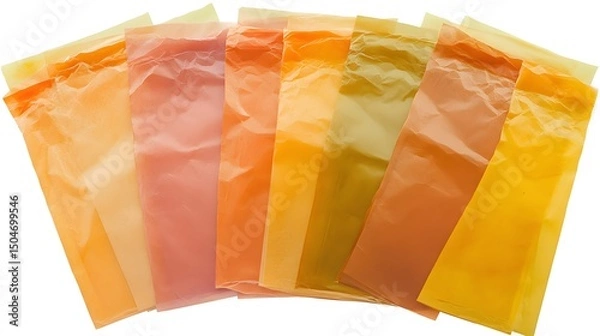 Fototapeta Colorful Tissue Paper Sheets Autumn Gradient Background