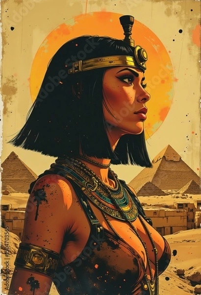 Fototapeta Video Game cover art, artistic look for game concept, action and adventure games.