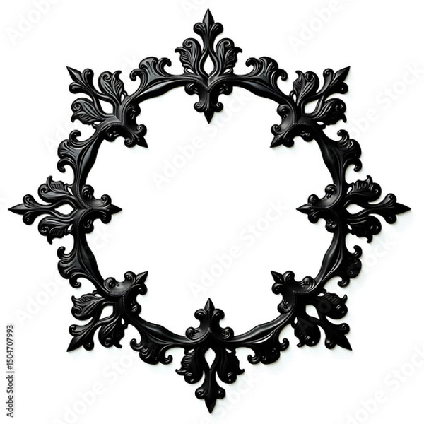 Obraz ornamental black frame