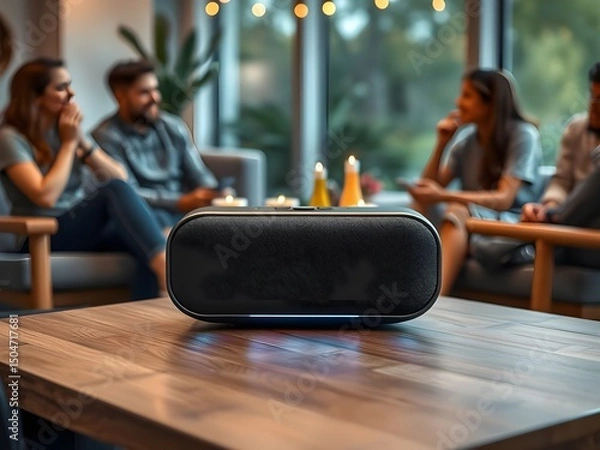 Obraz a luxurious bluetooth speaker on the table