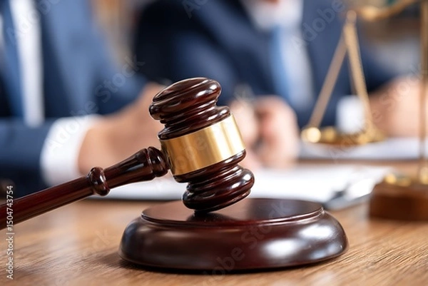 Obraz 법정에서 내려지는 판결의 순간 AI 생성