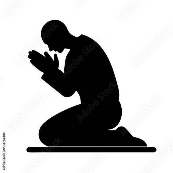 Obraz Silhouette of Man Praying