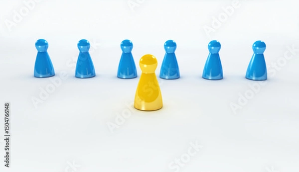 Obraz Leadership Business Concept Leader And Follower