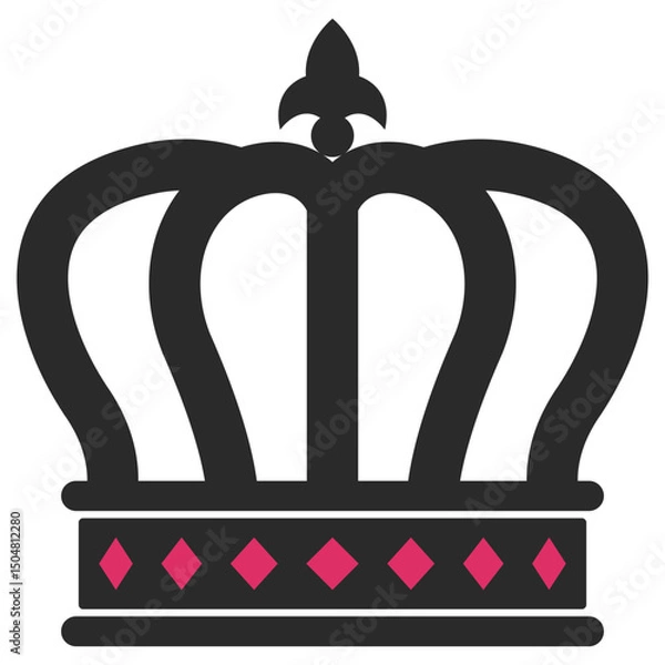 Fototapeta Crown vector design isolated on white background.