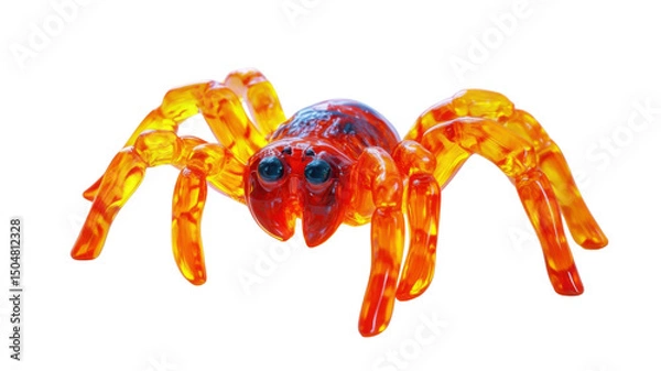 Obraz Detailed Red Crayfish Crawfish Freshwater Crustacean Isolated on White Background