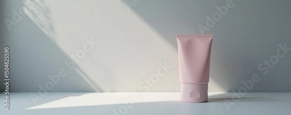 Obraz Gray background, product highlighted by natural light, soft shadows , highlight, photography