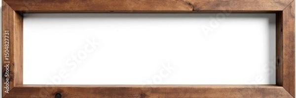 Obraz Rustic wooden frame texture, isolated on white , photography, vintage