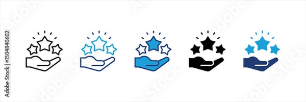 Fototapeta Star Multi Style Icon Set