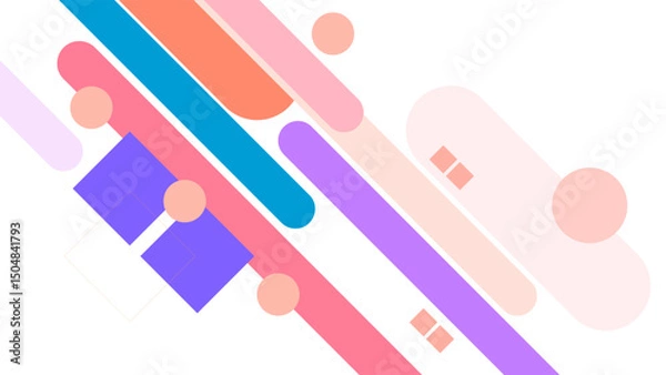 Fototapeta ABSTRACT BACKGROUND COLORFUL DESIGN WITH DIAGONAL GEOMETRIC SHAPES VECTOR TEMPLATE GOOD FOR MODERN WEBSITE, WALLPAPER, COVER DESIGN 
