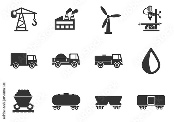 Obraz industry icon set
