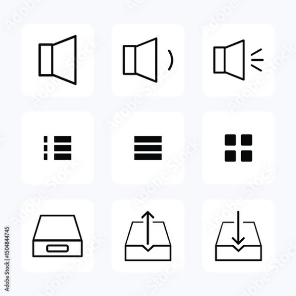 Fototapeta Web icon set. vector icon illustration
