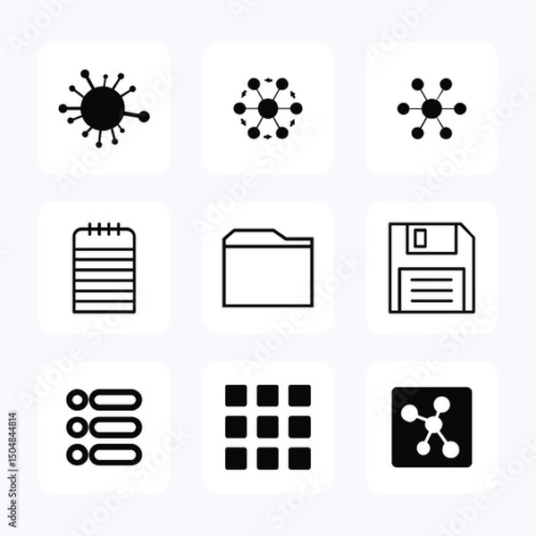 Fototapeta Web icon set. vector icon illustration
