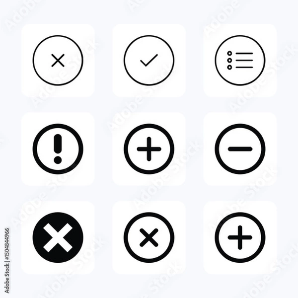 Fototapeta Web icon set. vector icon illustration