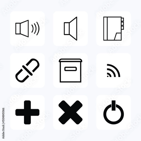 Fototapeta Web icon set. vector icon illustration