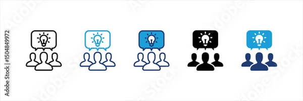 Fototapeta Creative Team Multi Style Icon Set