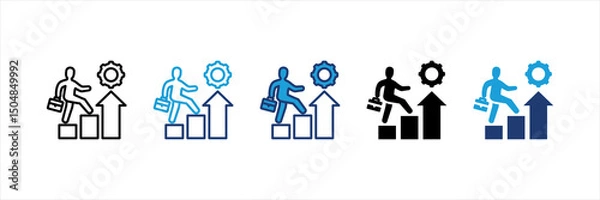 Fototapeta Career Development Multi Style Icon Set