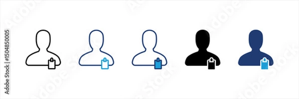 Fototapeta Staff Multi Style Icon Set