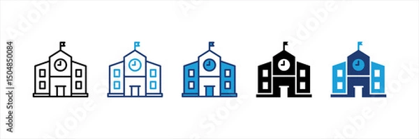 Fototapeta University Multi Style Icon Set