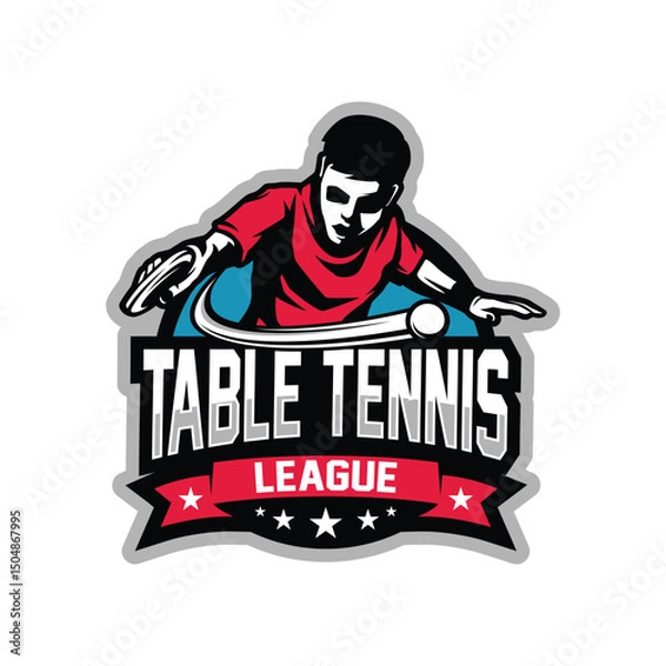 Fototapeta Table Tennis Tournament Logo Design Vector