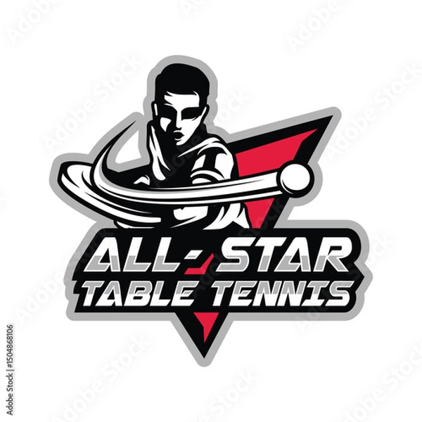 Fototapeta Table Tennis Tournament Logo Design Vector
