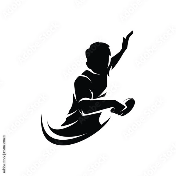 Fototapeta Table Tennis Silhouette Logo Design Vector