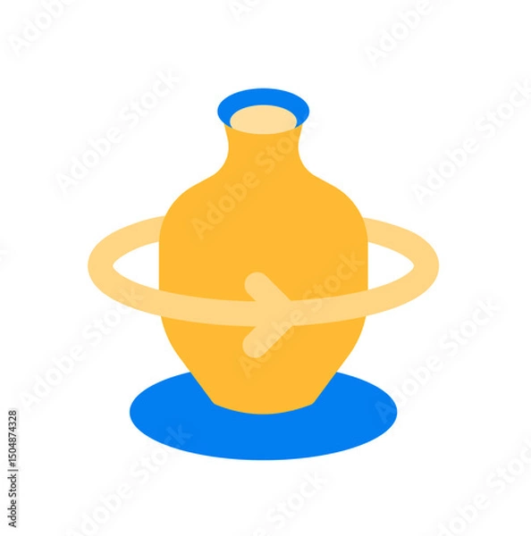 Fototapeta spin earthen jar