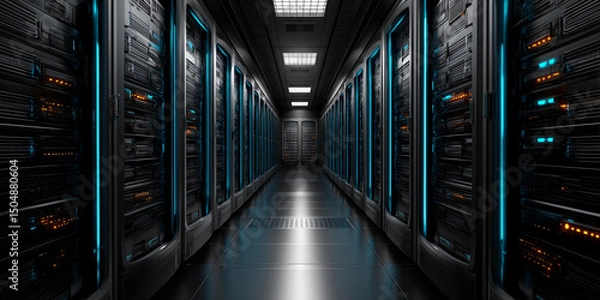 Fototapeta Semiconductor industry growth data center innovations technology infrastructure digital environment future insights