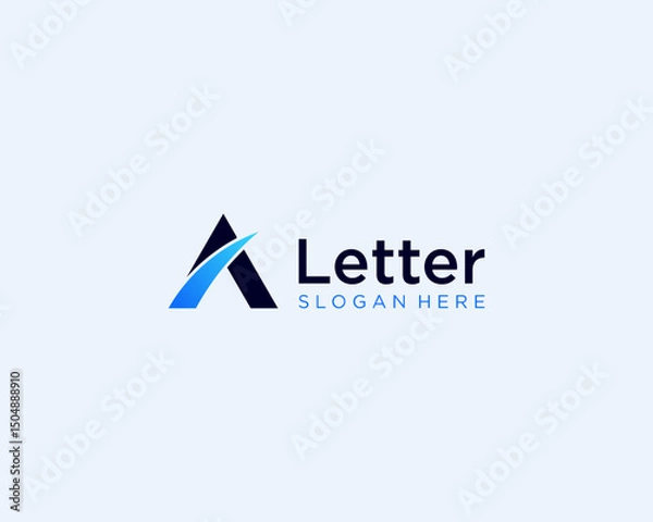 Obraz Letter A tech logo