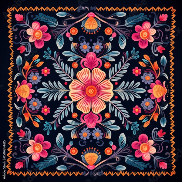 Fototapeta mandala floral pattern