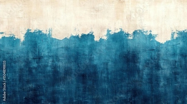 Fototapeta Abstract Blue and Beige Wall Texture Background Design