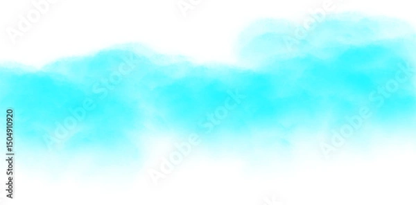 Fototapeta Cyan clouds. Clouds with transparent background of cyan color. Bottomless clouds. Clouds PNG. Cloud frames loose clouds and backgrounds with cloud textures with transparencies.

