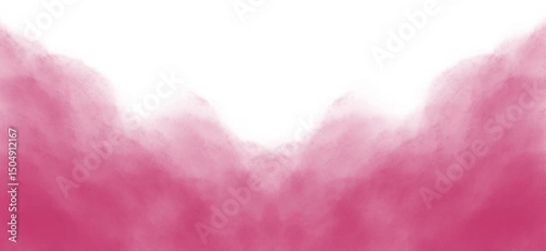 Fototapeta Pink clouds. Clouds with transparent background of pink color. Bottomless clouds. Clouds PNG. Cloud frames loose clouds and backgrounds with cloud textures with transparencies.