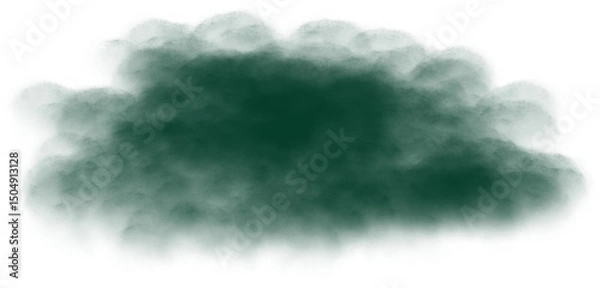 Fototapeta Green clouds. Clouds with transparent background of green color. Bottomless clouds. Clouds PNG. Cloud frames loose clouds and backgrounds with cloud textures with transparencies.