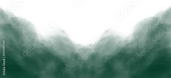 Fototapeta Green clouds. Clouds with transparent background of green color. Bottomless clouds. Clouds PNG. Cloud frames loose clouds and backgrounds with cloud textures with transparencies.