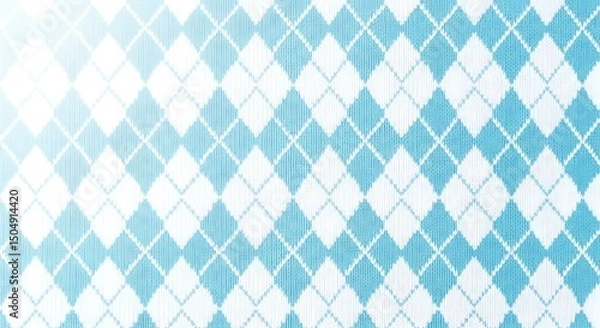 Obraz Knitted Argly Texture, Blue and White Pattern