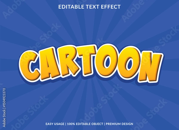 Obraz cartoon text effect template design with 3d style use for business brand and logo