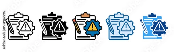 Fototapeta Incident Reporting Icon Set Multiple Style Collection