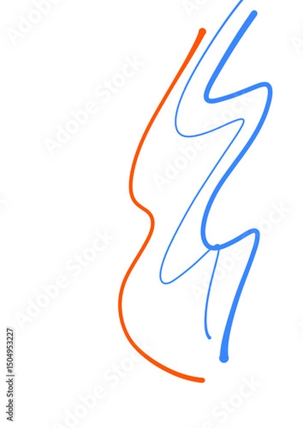 Fototapeta Line art abstract transparan background full color 