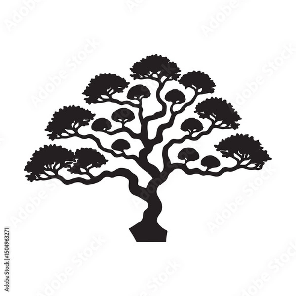 Fototapeta vector tree silhouette