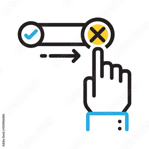 Fototapeta Vector multi color icon for Cancel