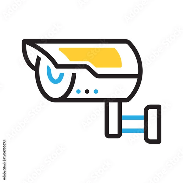 Fototapeta Vector multi color icon for Cctv