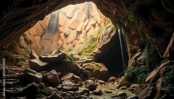 Obraz picture inside the cave