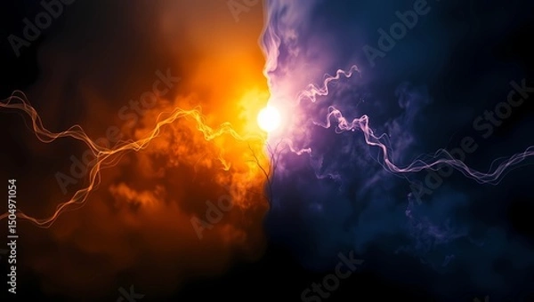 Obraz lightning in the night