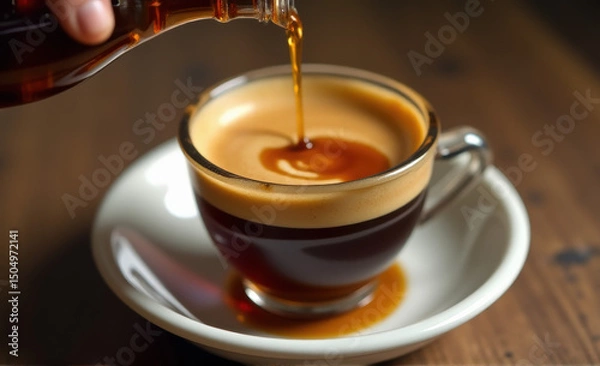 Fototapeta spiked coffee drink made with espresso and Licor 43 carajillo coffee