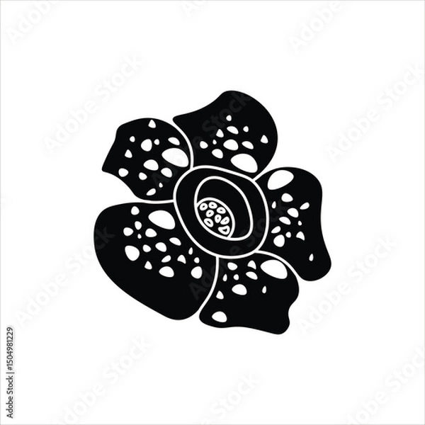 Obraz Rafflesia Arnoldi Flower Silhouette Icon