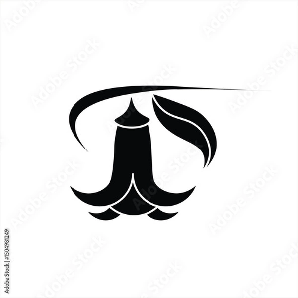 Obraz Copihue Flower Silhouette Icon