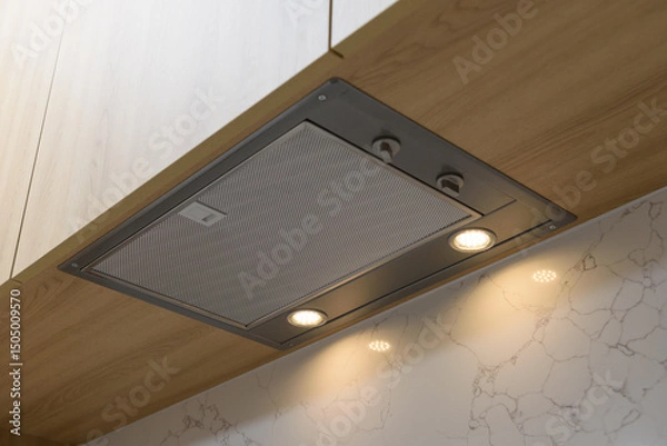 Obraz A clean range hood in the kitchen.