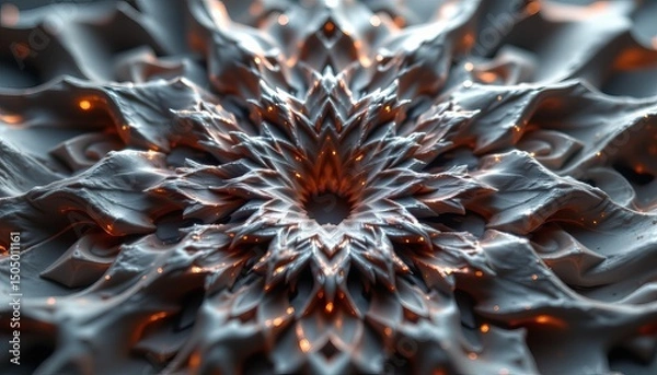 Fototapeta Intricate Abstract Design with Soft Glow and Whimsical Patterns